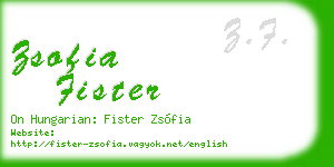zsofia fister business card